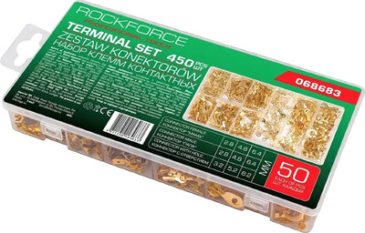 Набор наконечников для кабеля RockForce RF-068683 (62211), (450шт)