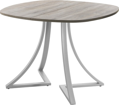 Обеденный стол AMC Elite Е24(800) D7 (серебро/дуб уайт-ривер песочно-бежевый)