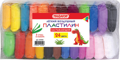 Пластилин Пифагор 107040 (24цв)