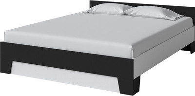 Двуспальная кровать Proson Aria 160x200 (белый/черный)