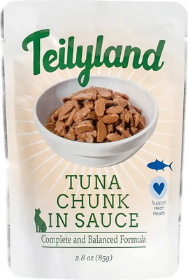 Влажный корм для кошек Teilyland Кусочки с тунцом в соусе (85г)