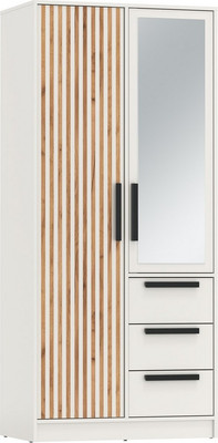 Шкаф Олмеко Вегас 2-х дверный с зеркалом 83.09 (ЛДСП белый)