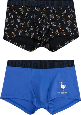 Комплект мужских трусов Mark Formelle 411215-2 (р.94-104, ультрамарин/гуси на черном)