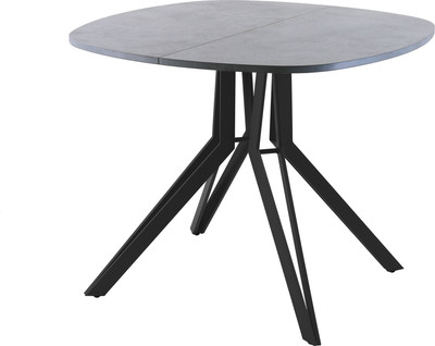 Обеденный стол AMC Elite Е21(800) D7 (черный/бетон чикаго светло-серый)