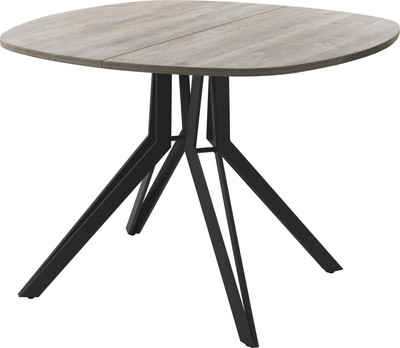 Обеденный стол AMC Elite Е21(800) D7 (черный/дуб уайт-ривер песочно-бежевый)