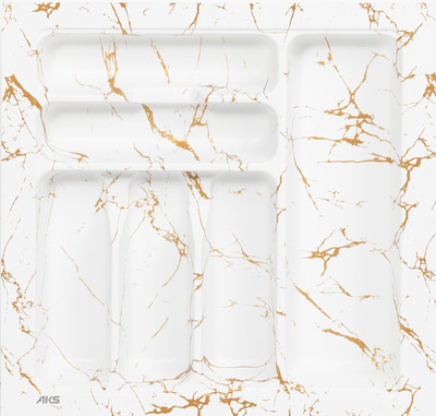 Органайзер для столовых приборов AKS 500 Marble 435x430 (бело-золотой мрамор)