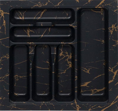 Органайзер для столовых приборов AKS 500 Marble 435x430 (черно-золотой мрамор)