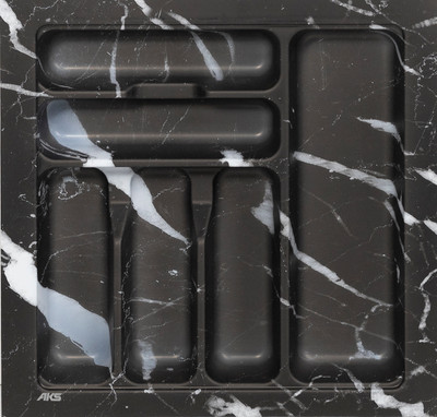 Органайзер для столовых приборов AKS 500 Marble 435x430 (черно-серый мрамор)
