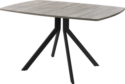 Обеденный стол AMC Elite Е18(1100) D6 (черный/дуб уайт-ривер песочно-бежевый)