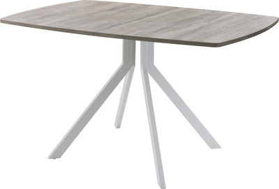 Обеденный стол AMC Elite Е18(1100) D6 (серебро/дуб уайт-ривер песочно-бежевый)