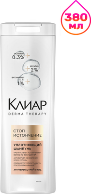 Шампунь для волос Clear Derma Therapy Стоп-истончение (380мл)
