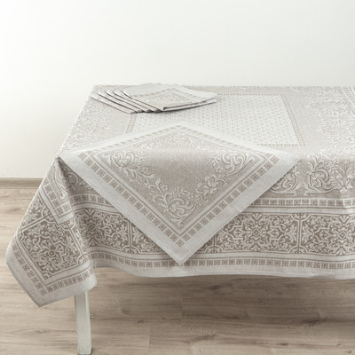 Комплект столового белья Pole Kvetak (Беларускі лён) 153x153 24С9-ШР/уп.кор. (133 Венеция 164/сорт 1)