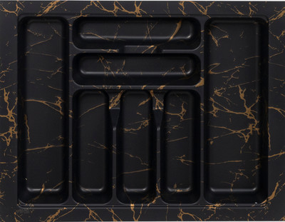 Органайзер для столовых приборов AKS 600 Marble 540x430 (черно-золотой мрамор)