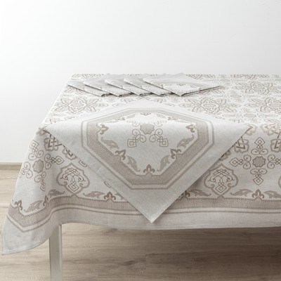 Комплект столового белья Pole Kvetak (Беларускі лён) 153x153 24С9-ШР. (133 Новгород-2 129/сорт 1)