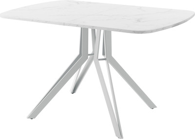 Обеденный стол AMC Elite Е21(1100) D2 (серебро/мрамор кристалл)