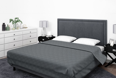 Покрывало Бояртекс Ультрастеп гл/кр №18-0201 (200x210, верх/низ графитовый)