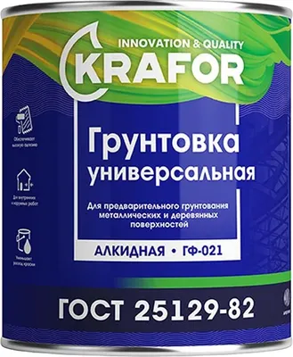 Грунтовка Krafor ГФ-021 (1.8кг, серый)
