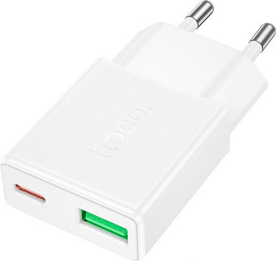 Адаптер питания сетевой Hoco N73 (белый)