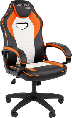 Кресло геймерское Chairman Game 16 экокожа (черный/оранжевый/белый)