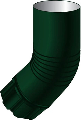 Колено трубы водосточной Скайпрофиль Сливное металлическое D90 (RAL 6005)