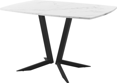 Обеденный стол AMC Elite / Е19(1100) D6 (черный/мрамор кристалл)
