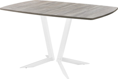 Обеденный стол AMC Elite / Е19(1100) D6 (белый/дуб уайт-ривер песочно-бежевы)