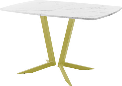Обеденный стол AMC Elite / Е19(1100) D6 (золото/мрамор кристалл)