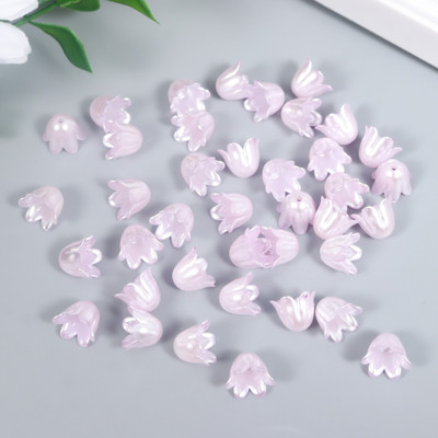 Набор бусин декоративных Арт Узор Цветок ландыша жемчужный / 9104574