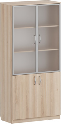 Шкаф с витриной Речицадрев Модуль / Р 286.09-01/1 (яблоня моди 156)