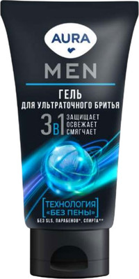 Гель для бритья Aura Men туба/флиптоп (150мл)