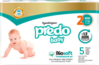 Подгузники детские Predo Baby № 2 3-6кг / BIO-102 (5шт)