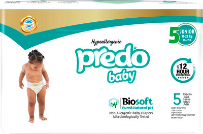 Подгузники детские Predo Baby № 5 11-25кг / BIO-105 (5шт)