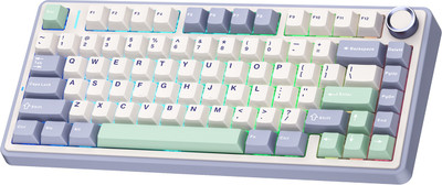 Клавиатура Aula F75 (фиолетовый/бежевый/зеленый)