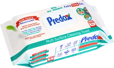 Влажные салфетки для дома Predo Полотенце для очистки поверхностей (100шт)