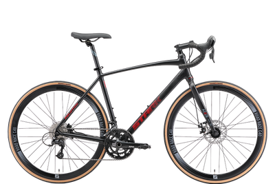 Велосипед STARK Peloton 700.3 D 2025 (M/L, черный матовый/красный металлик, разобранный, в коробке)