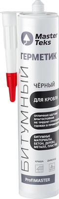 Герметик битумный MasterTeks ProfiMaster для кровли (260мл, черный)