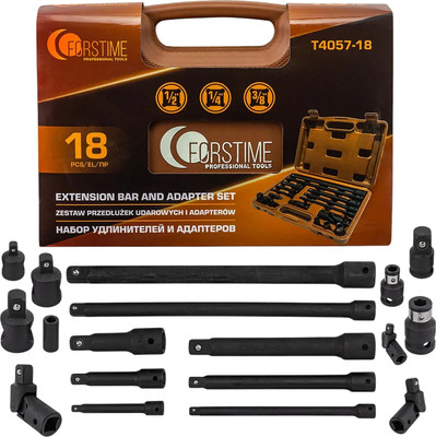 Набор удлинителей слесарных Forstime И адаптеров FT-T4057-18 (65244)