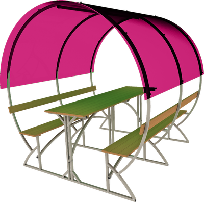 Беседка ИМпласт Радуга 25х25/ 15389 (2м, гранат)