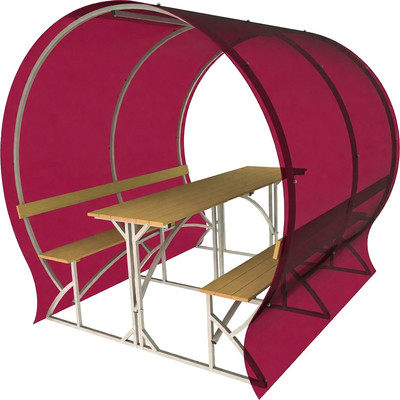 Беседка ИМпласт Радуга 25х25/ 15389 (2м, гранат)