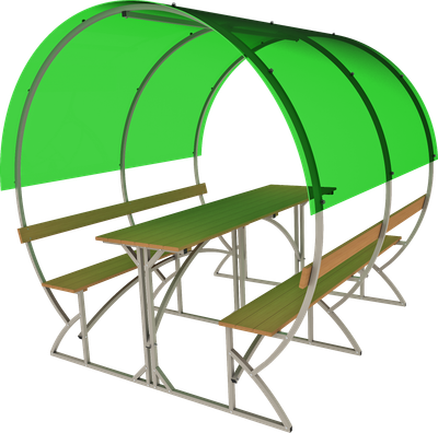 Беседка ИМпласт Радуга 25х25 / 15390 (2м, зеленый)
