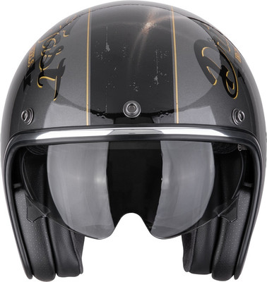 Мотошлем Scorpion Exo Belfast Evo Drive Fast (S, серебристый/черный/золотой)