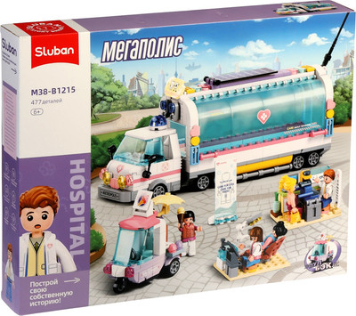 Конструктор инерционный Sluban Мегаполис Скорая помощь M38-B1215 / 10890988