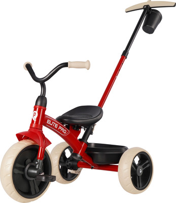 Трехколесный велосипед с ручкой QPlay T10-B Elite Pro (красный)