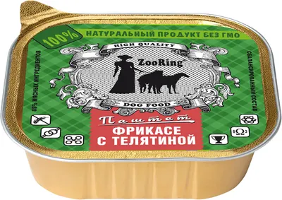 Влажный корм для собак ZooRing Паштет Фрикасе с Телятина / 760569 (100г)