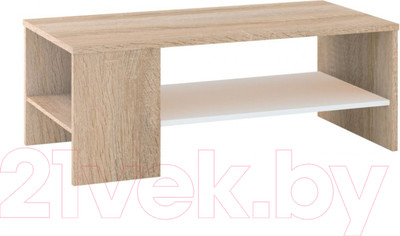Журнальный столик Империал Стелс 110 (дуб сонома/белый)