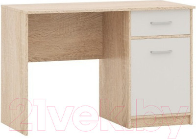 Письменный стол Империал Стелс 110 1д1ящ (дуб сонома/белый)