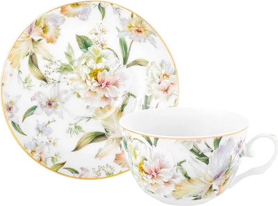 Чашка с блюдцем Elan Gallery Корнелия / 730849