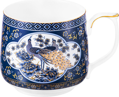 Кружка Elan Gallery Павлин синий / 730857 (New Bone China)