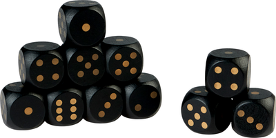 Набор кубиков для настольной игры Sima-Land 10514676 (30шт, черный)