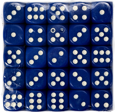 Набор кубиков для настольной игры Sima-Land 10613126 (50шт, синий)